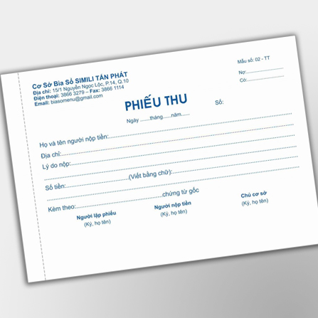 Biểu mẫu thu chi