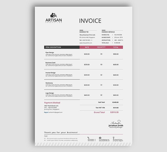 Thiết kế
                             Hóa đơn